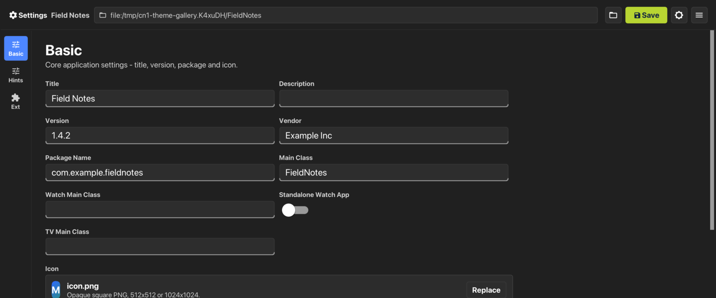 Settings under Fluent in dark mode